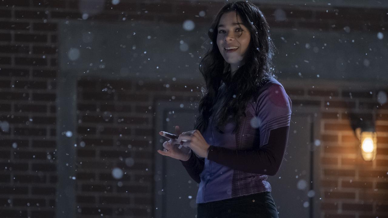 Hailee Steinfeld as Kate Bishop in a scene from Hawkeye.