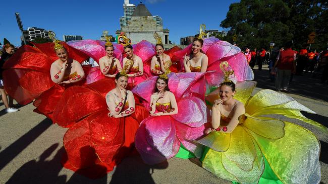 Participants in the 2020 Moomba Parade. Picture: AAP