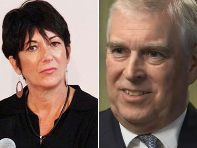 Secret meeting: Ghislaine Maxwell, left, and Prince Andrew. Pictures: Supplied