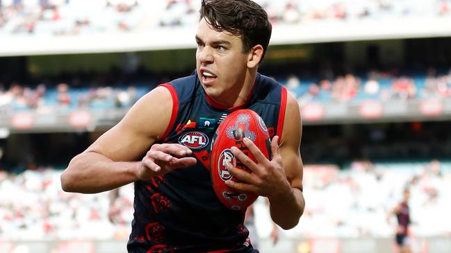 Marty Hore has become an important member of the Demons defence. Pic. Michael Willson/AFL Photos