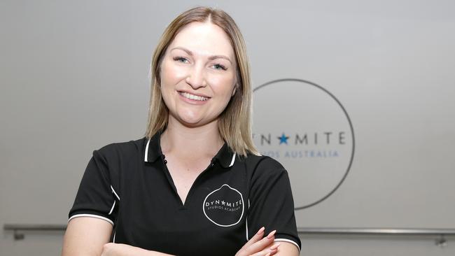 Abbe Bradbury at her dance school in Coomera. Photo: Tertius Pickard.