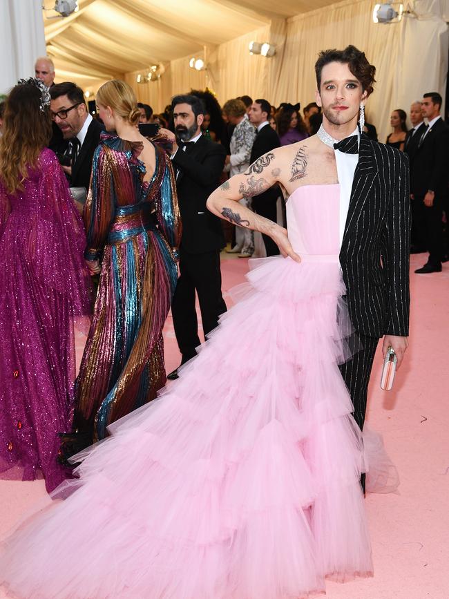 We’ve all had that moment where we’re torn between two outfits and can’t decide which to wear, and Michael Urie arrived at the The 2019 Met Gala with the perfect solution - wear both. Picture: Getty.