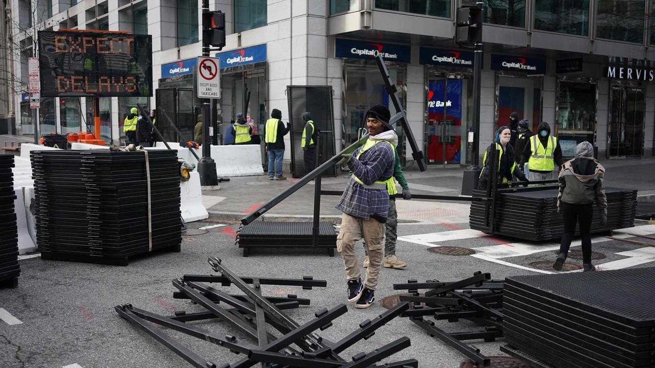 The entire downtown area is being blocked off. Picture: Mandel Ngan/AFP