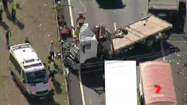 Massive truck crash on M7