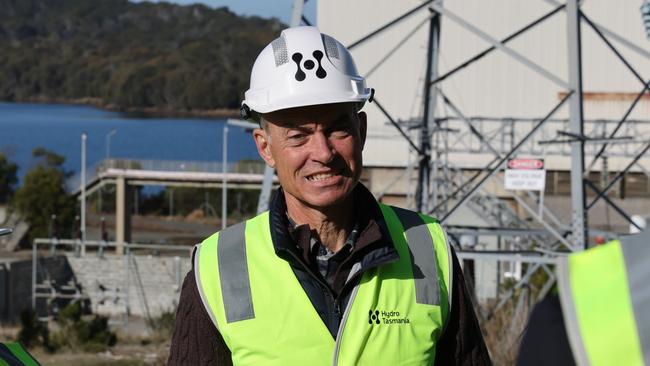 Energy Minister Guy Barnett tours the Bell Bay Power Station site on Sunday. Picture: Supplied.