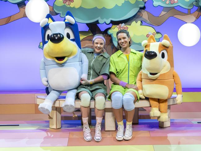 Puppeteers Jess Golle and Ellen Bailey at 'Bluey's Big Play The Stage Show' at QPAC Brisbane, Friday, December 29, 2023 – Picture: Richard Walker