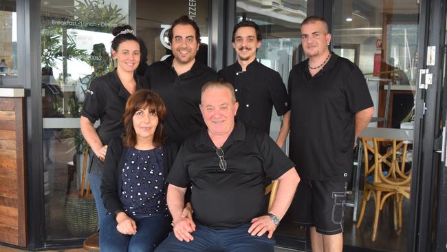 YOU’RE WELCOME: The team at La Marina (back, left to right) Deanna and Joe Panuccio, Jordan Saunders and Vince Panuccio (front) Deanna and Angelo Panuccio.