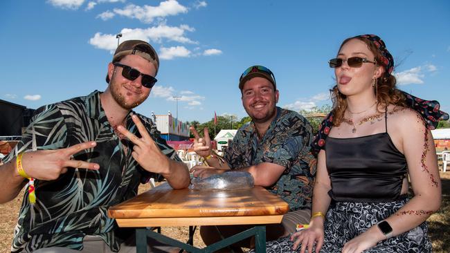 Rhys Flynn, Danni Hug and Matthew Arnold at the 2024 edition of BASSINTHEGRASS. Picture: Pema Tamang Pakhrin