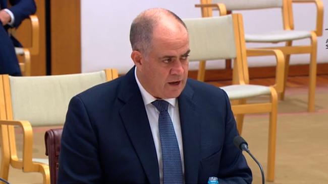 ABC managing director David Anderson appearing at Senate Estimates last month.