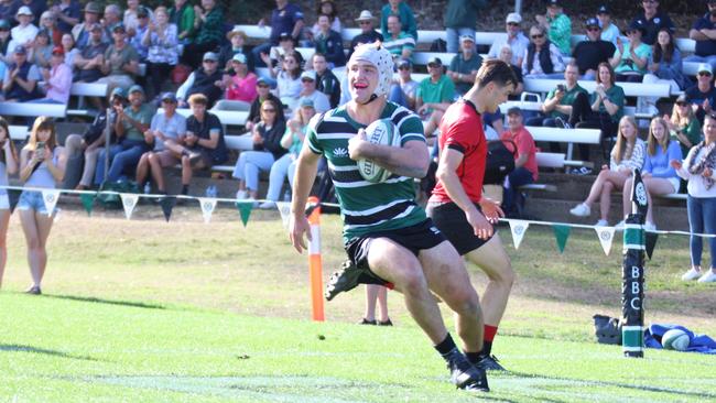 Hoare running in his second try on Saturday.