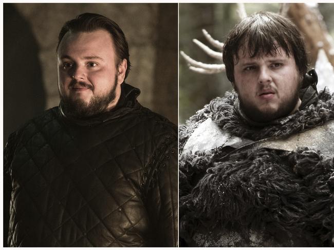 John Bradley portraying Samwell Tarly in Game of Thrones.