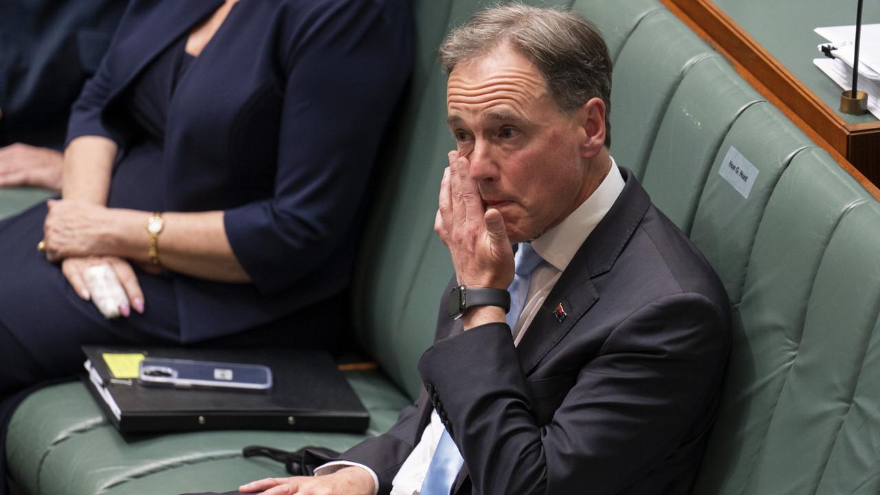Health Minister Greg Hunt announced his resignation after 20 years in politics. Picture: NCA NewsWire / Martin Ollman