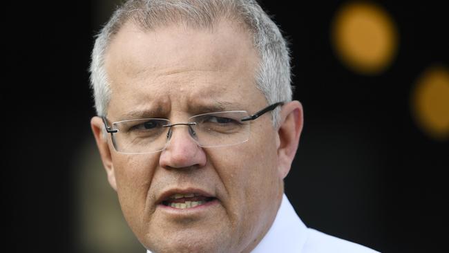 Prime Minister Scott Morrison will announce the federal Future Drought Fund at a summit today. Picture: AAP Image/Lukas Coch