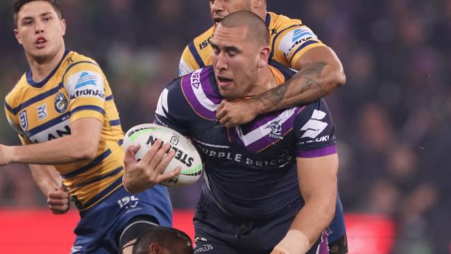 The Storm crushed Parramatta's premiership hopes. AAP Image/Scott Barbour.