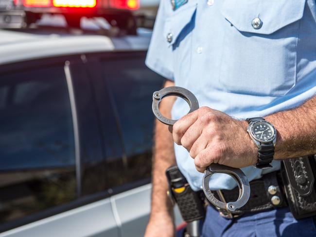 NSW police Handcuffs arrest. 07 October 2016