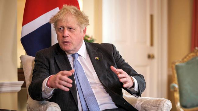 Britain's Prime Minister Boris Johnson attends a bilateral meeting with Switzerland's President at 10 Downing Street.