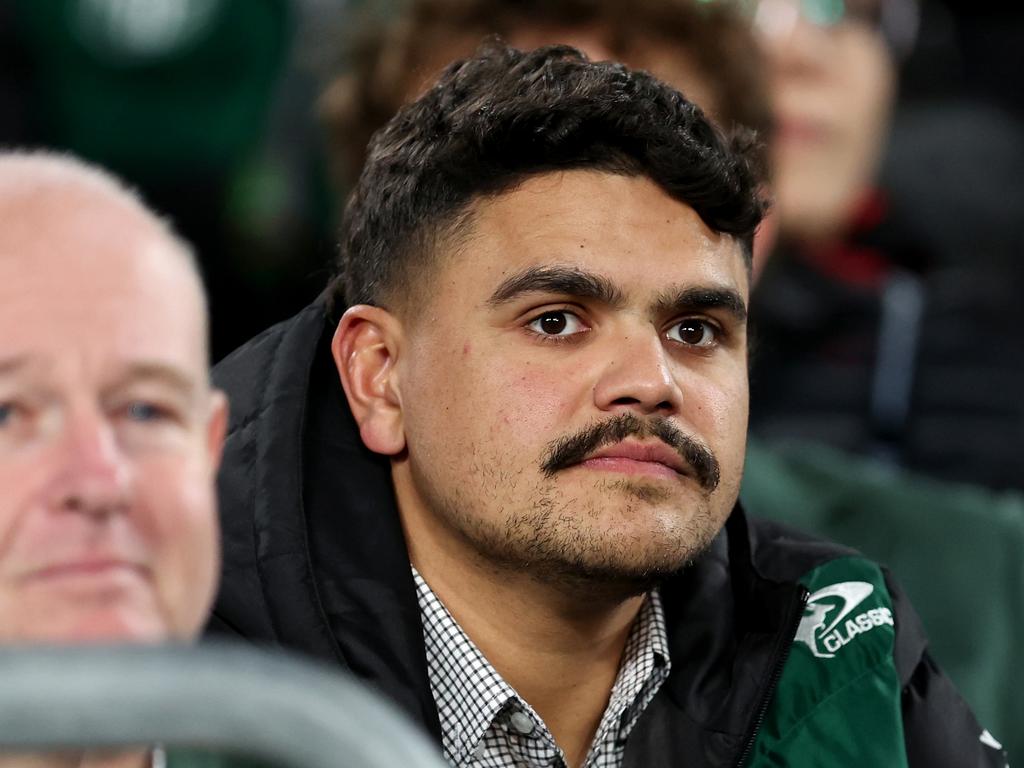 Latrell Mitchell only has two options left at South Sydney. Picture: Brendon Thorne/Getty Images