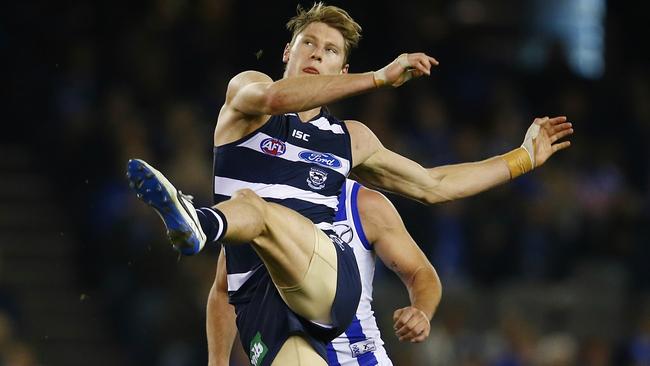 Mark Blicavs could be the Cats’ lone ruckman. Picture: Michael Klein