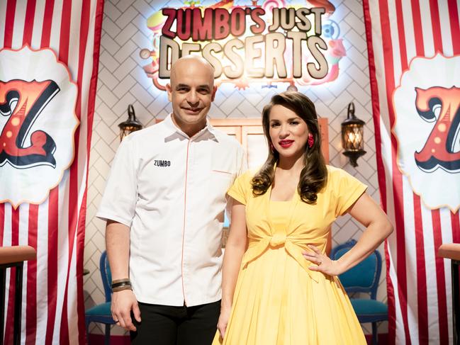 Khoo with co-host Adriano Zumbo. Picture: Supplied