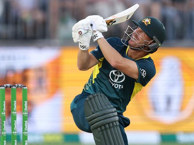 David Warner has been named – but is dealing with a troublesome hand injury that still puts his spot in jeopardy. Picture: Getty