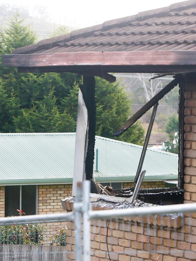 A suspicious fire destroyed a Rocherlea home. Picture: PATRICK GEE