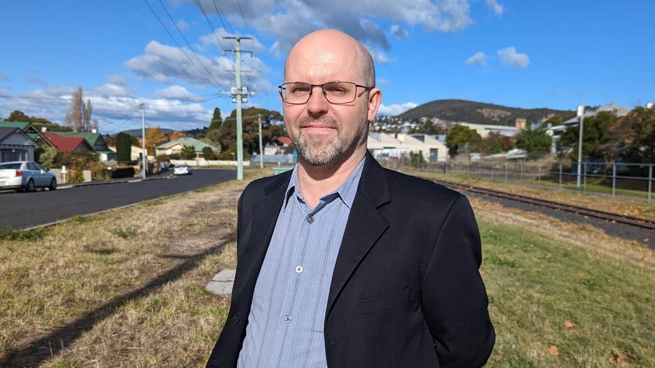 Toby Rowallan, president of the Hobart Northern Suburbs Rail Action Group.