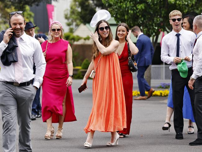 Punters arrive for The Big Dance race day at Randwick Racecourse. Picture: Sam Ruttyn