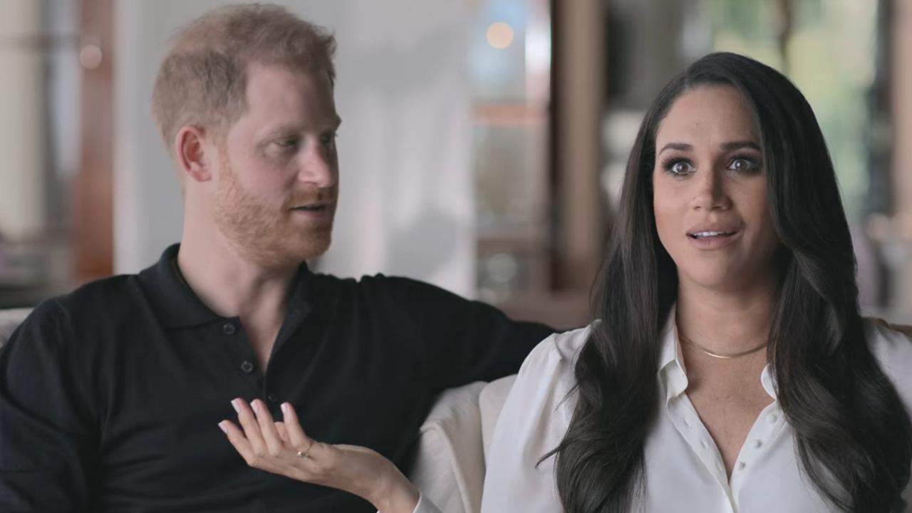 Harry and Meghan in their Netflix docuseries. Picture: Netflix