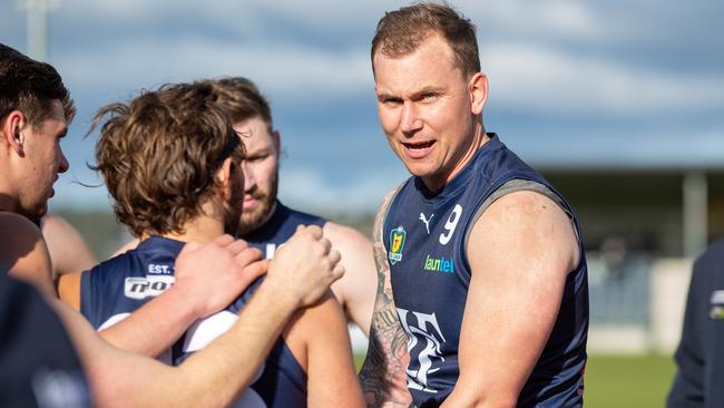 Launceston playing coach Mitch Thorp. Picture: Linda Higginson