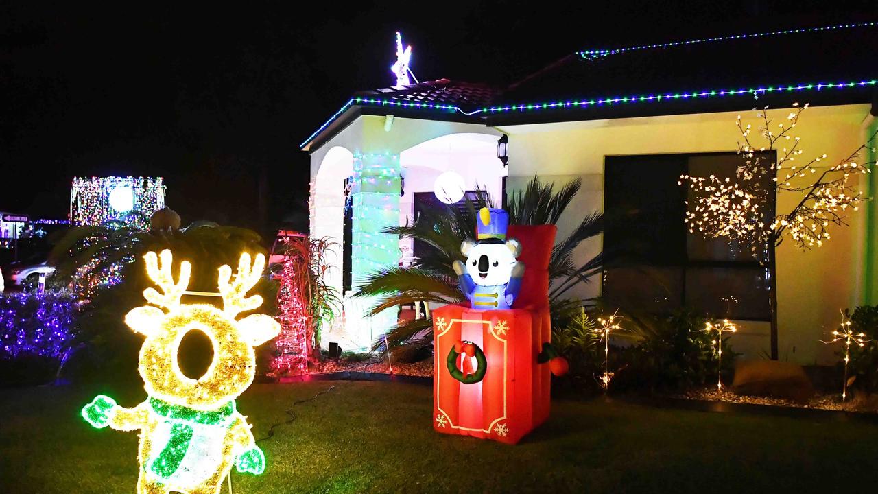 Christmas lights on Rainsford Place, Buderim. Picture: Patrick Woods.