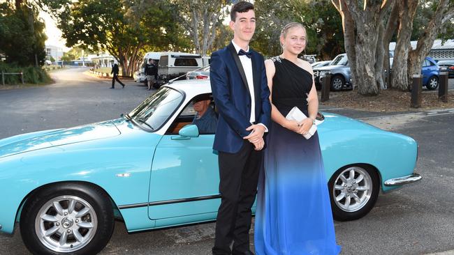 Hervey Bay State High Formal 2018 - school captain Bonita Andersen and Alex Sawyer.