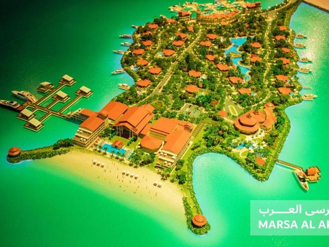 Marsa Al Arab will feature hotels, waterfront apartments, 140 villas, a marina and a water park. Picture: Dubai Holding