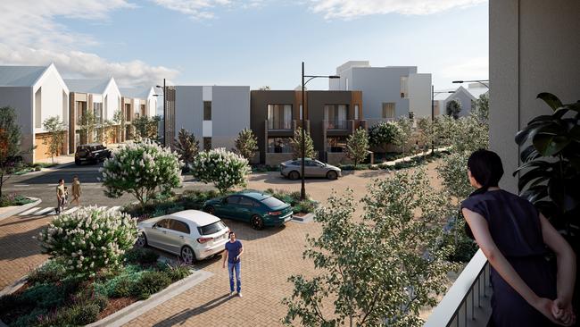 Work is started on The Quarter with new residents getting front row seats at Morphettville Racecourse. Picture: supplied