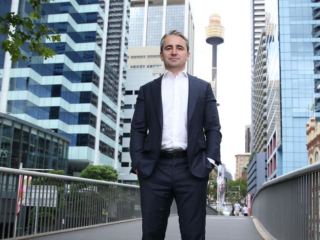 11/12/2020. Matt Comyn, CEO Commonwealth Bank, photographed in Sydney's CBD near their offices at Darling Park. He has had a front row seat on how the Covid crisis has impacted the economy this year. Britta Campion / The Australian