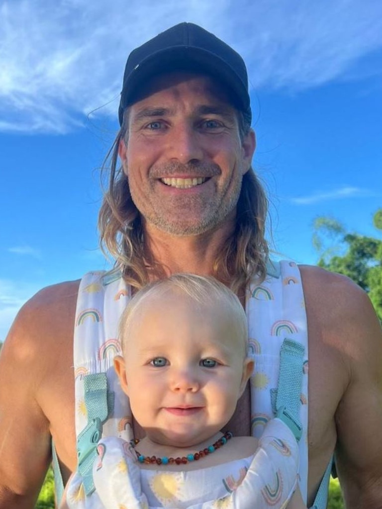 Mr Gaut said shared his nine month on daughter is visiting him in Australia. Picture: Instagram@dan__gaut