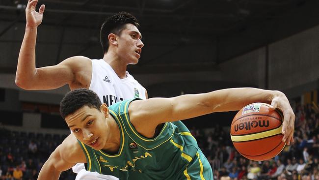 Ben Simmons in action for Australia against New Zealand in 2014.