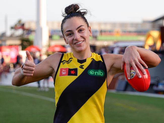 Monique Conti is one of AFLW’s biggest stars. Picture: Russell Freeman/AFL Photos via Getty Images