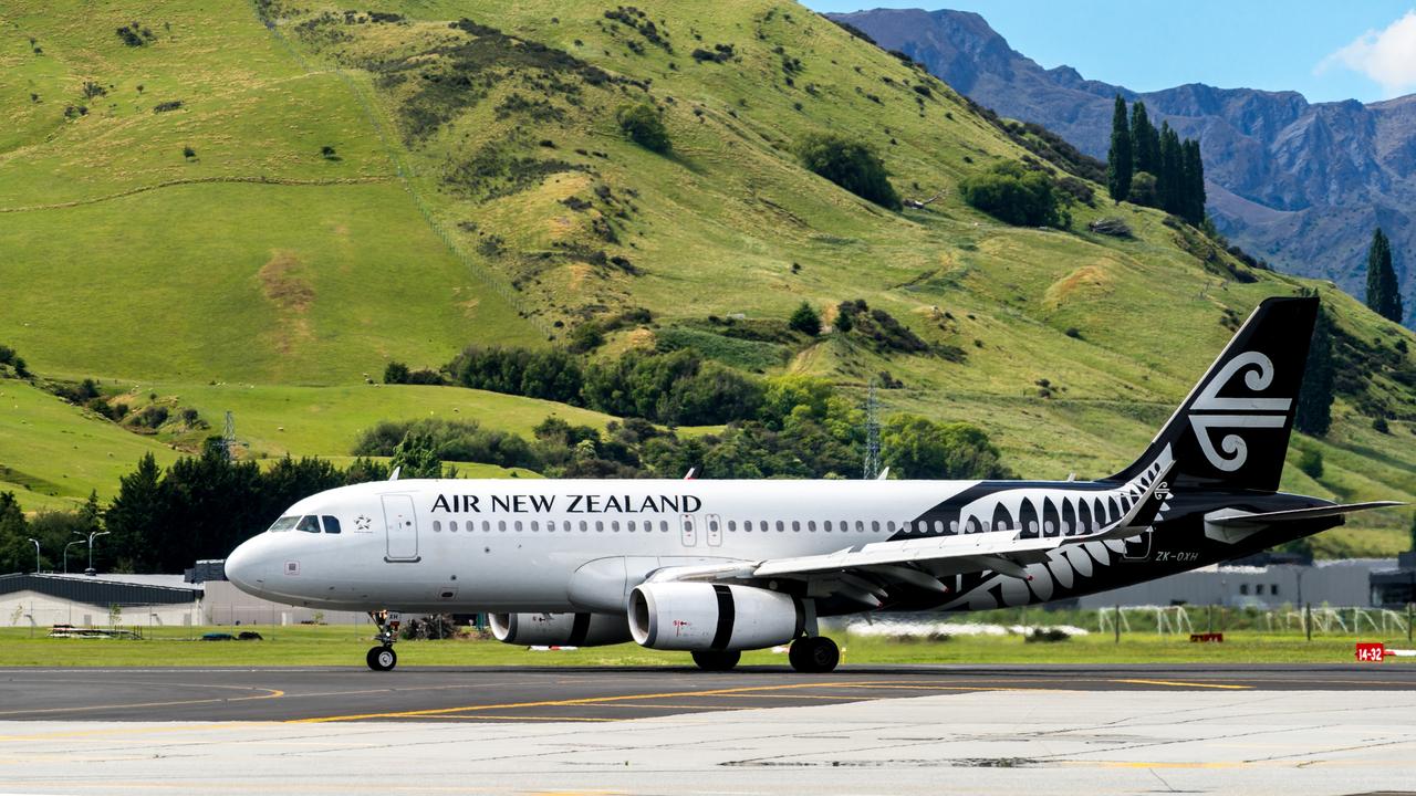 A plane of Air New Zealand takes off from a runway in Queenstown Airport. Picture: iStock