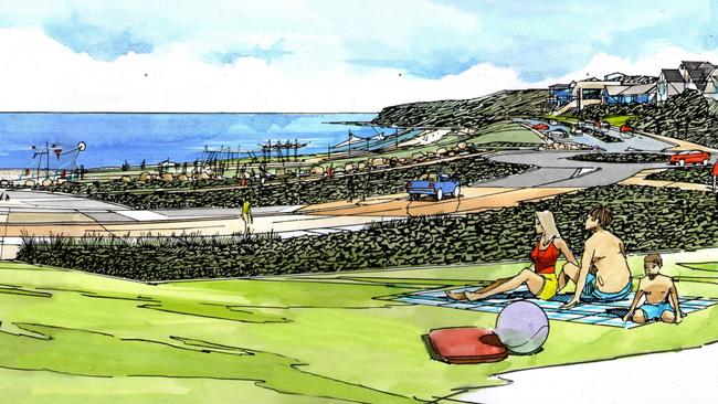 An artist’s impression of the foreshore revamp.