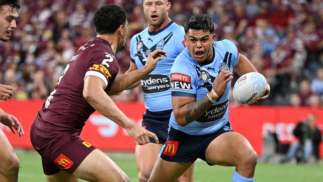 Latrell Mitchell was outstanding for the Blues. Picture: Grant Trouville/NRL Photos