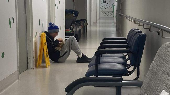 A teenage boy endured a lengthy 27-hour wait for a bed at Eastern Health. Picture: Twitter/Louise Milligan