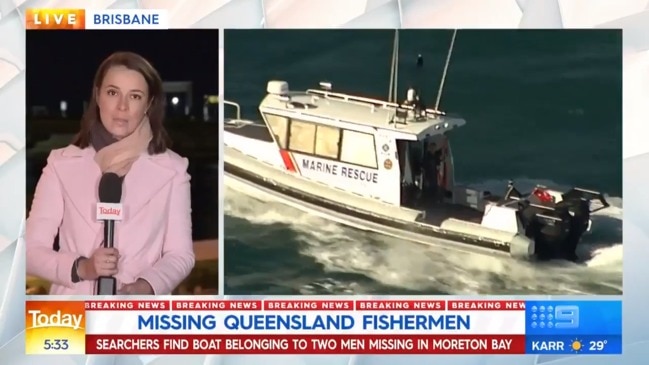 Boat found as police search for missing men (9 News)