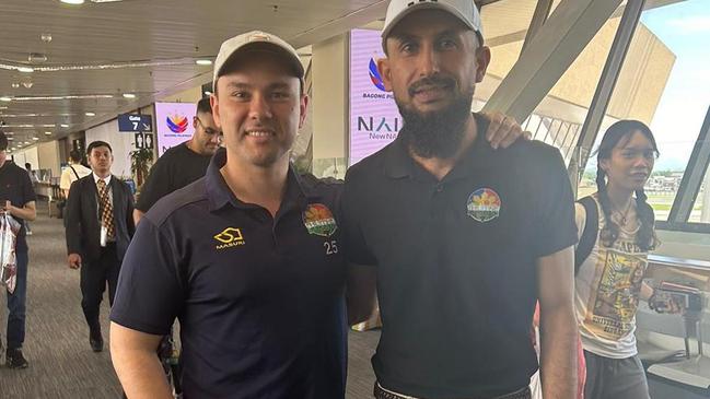 Ivanhoe captain-coach Henry Tyler (left) scored his maiden century for the club.