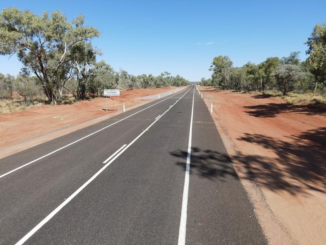 An already sealed stretch of the Central Australian Plenty Highway. Picture: Supplied.