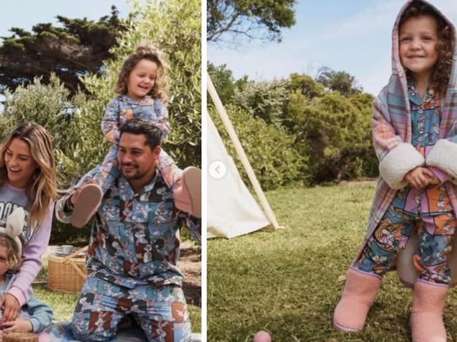 Gorgeous Easter pj sets for all the family. Picture: Instagram/@cottononkids and @rhiannon.abrahams