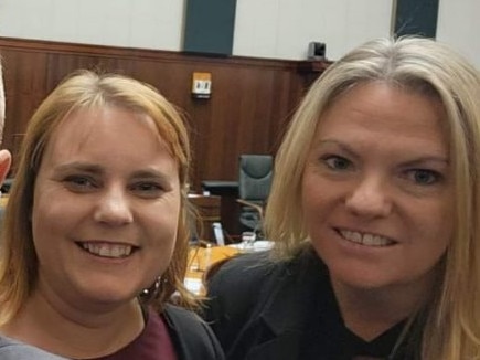 Lambies.  L-R Andrew Jenner, Miriam Beswick and Rebekah Pentland (Jacqui Lambie Network state MPs) Photo: Matthew Denholm