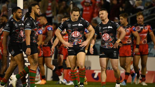 Souths’ capitulation against the Dragons was concerning. Picture: NRL Photos