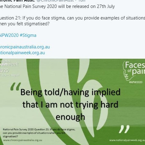 The National Pain Survey, released for National Pain Week, reveals a stunning drop in confidence about GPs, and stigmas associated with suffering from chronic and complex pain conditions.