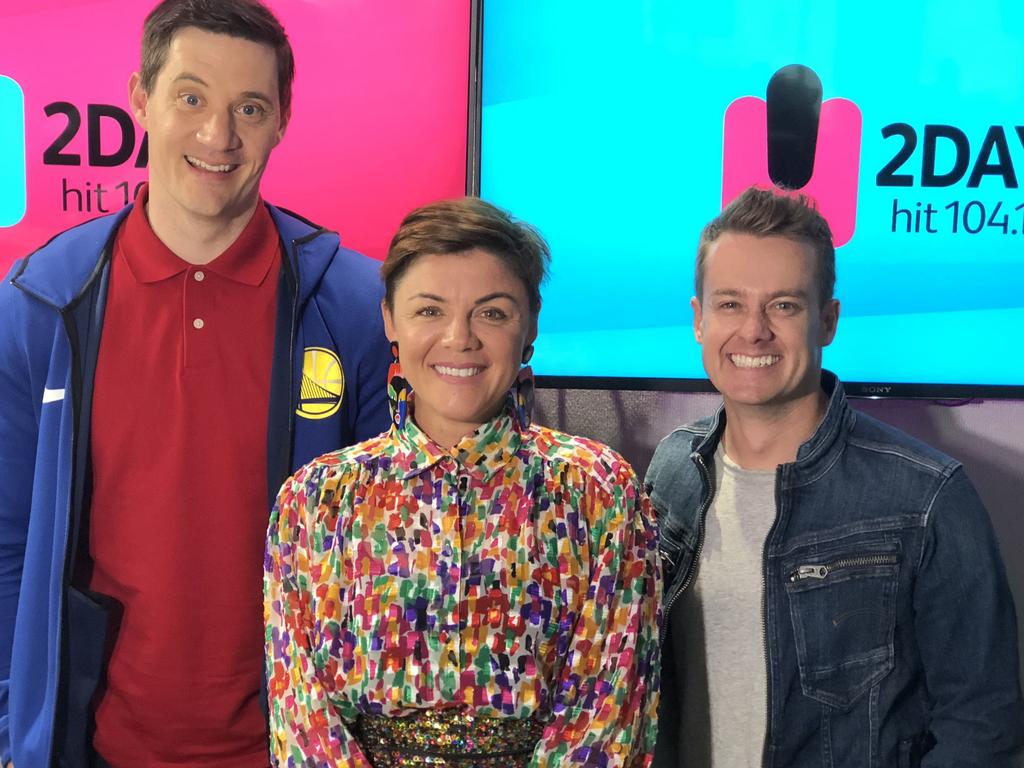 Ed Kavalee, Em Rusciano and Grant Denyer