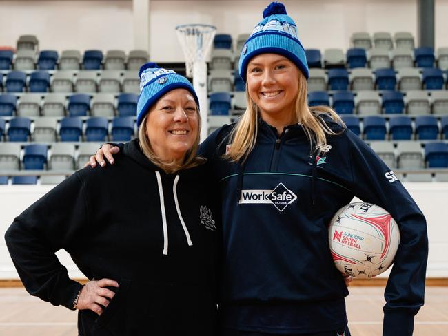 O'Donnell and Mundy, supporting the Fight MND cause. Picture: Michael Barker